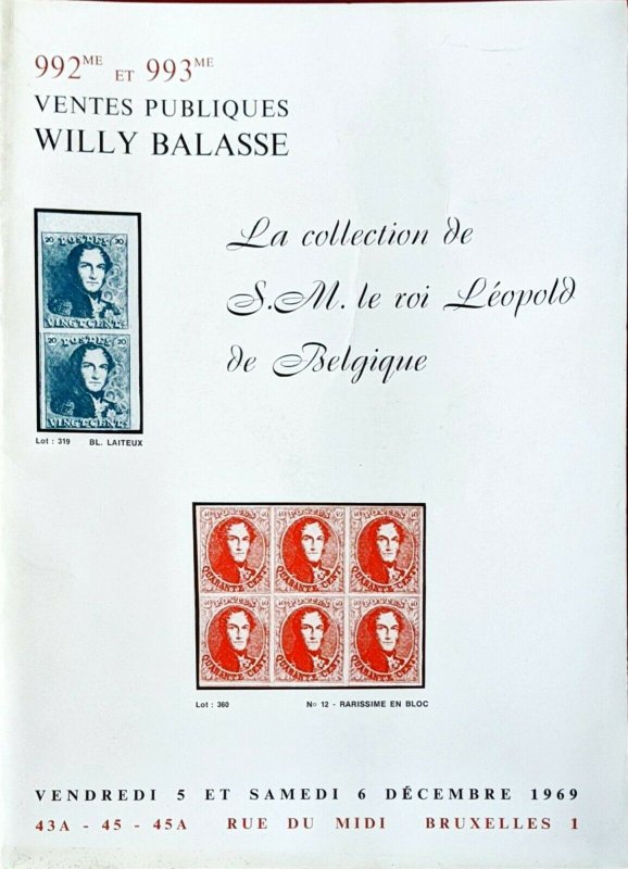 Auction Catalogue La Collection de SM le Roi Léopold de Belgique Classic Belgium