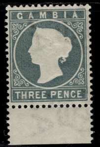 GAMBIA QV SG28, 3d slate-grey, LH MINT. Cat £14.