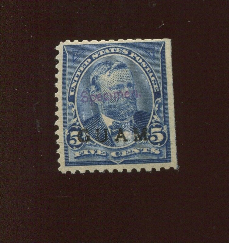 Guam 5S Specimen Overprint Mint Stamp signed Bartles 'JMB' (Bx 3647)