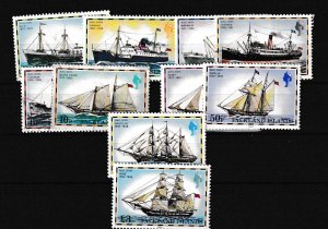 Falkland Islands QEII 1978 Mail Ship Set To £3 SG331A/345A MNH  BP14679