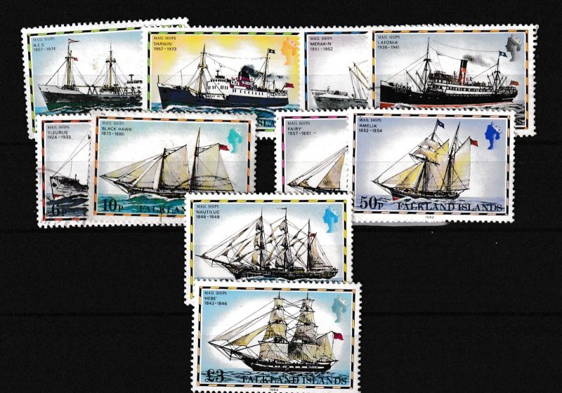 Falkland Islands QEII 1978 Mail Ship Set To £3 SG331A/345A MNH  BP14679