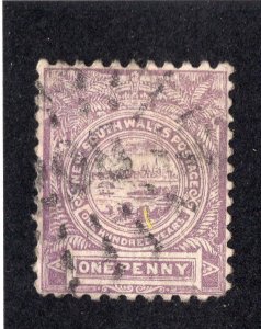 New South Wales 1888 1p violet Sydney, Scott 77 used, value = $1.40