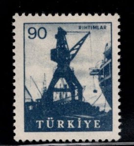 TURKEY Scott 1454 MH* Huge Crane Loading a ship stamp