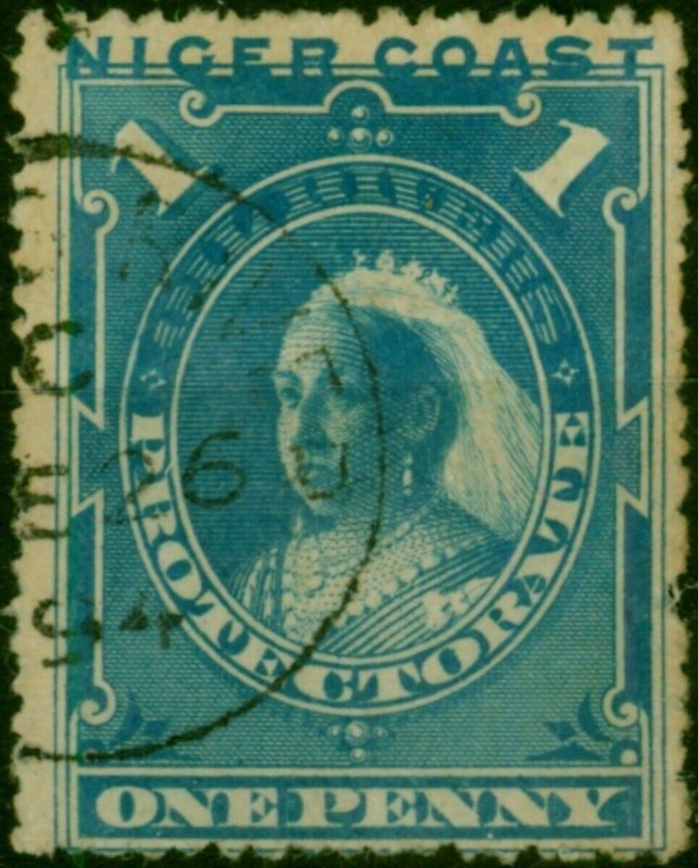 Niger Coast 1894 1d Dull Blue SG46b Fine Used