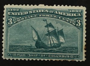 United States, US Sc. #232, mint never hinged, small faults CV $105