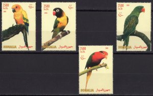 Somalia 2003 PARROTS - BIRDS  Set (4) Perforated MNH