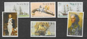 NAURU SG583/8  2005 BATTLE OF TRAFALGAR 1st  ISSUE  MNH