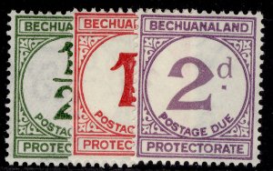 BECHUANALAND PROTECTORATE GV SG D4-D6, 1932 DUES set, NH MINT. Cat £20. ORDINARY