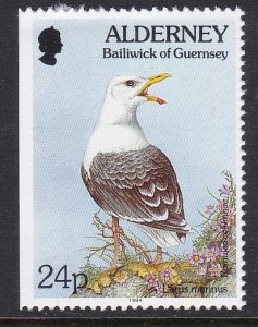 82a Alderney 1994 Flowers @ Fauna Booklet Single MNH