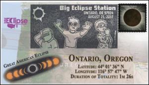 17-247, 2017, Total Solar Eclipse, Ontario OR, Event Cover, Pictorial Cancel,