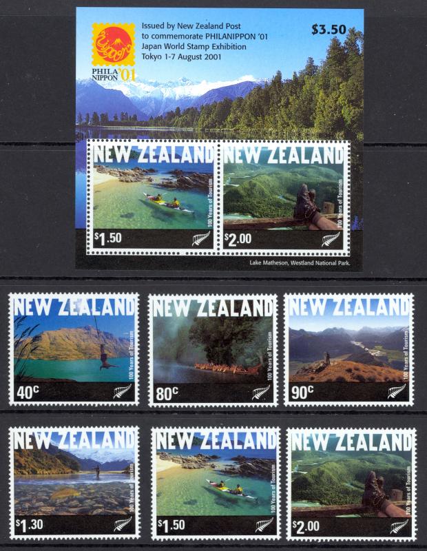 New Zealand Sc# 1722-1727a MNH 2001 Tourist Attractions