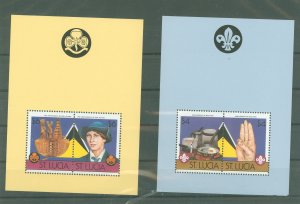 St. Lucia #823-24 Unused Souvenir Sheet (Scouts)