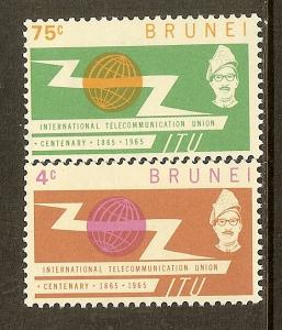 Brunei, Scott #'s 116-117, ITU Issue, MNH