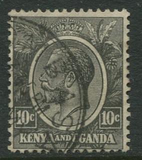 Kenya & Uganda - Scott 22 - KGV Definitive -1922 - Used- Single 10c Stamp