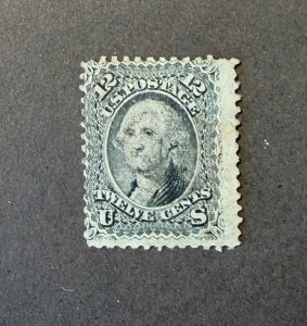 *US Stamp #90, used with strong E Grill and light cancel, CV $400