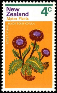 NEW ZEALAND-Scott 500 MNH-VF - 4¢ Flowers - Black Scree Cotula'