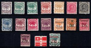 Samoa 1886-1900 Selection of 17 Different See detail description