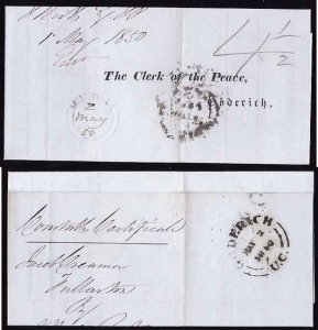 Canada-covers #11438 - Stampless folded letter [ Constables certificate ] -Perth