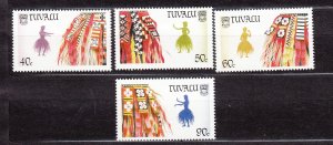 J41007 JL Stamps 1989 tuvalu set mh #515-8 designs