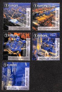 Belgium 2016, Belgium from the Sky 5v, MNH