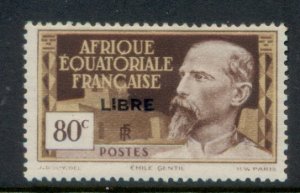 French Equatorial Africa 1940-41 Pictorials Opt Libre 80c B. MLH