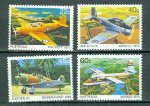 AUSTRALIA 1980 AVIATION-AIRCRAFTS #759-762 SET MNH...$3.00