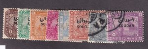 Sudan Scott # 1 - 8 set F-VF mixed used /mint hinged cv $ 110 ! see pic !