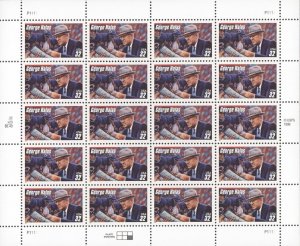 1997 US Scott #3150 32c George Halas, Football Coach Sheet of 20 MNH