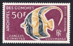 Comoro Is. Moorish Idol Fish 'Zanclus cornutus' 50f 1968 MNH SC#C23 SG#71 MI#90