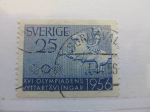 1956 Schweden Sweden Sweden 25o perf 121⁄2 fine green used A13P17F155-