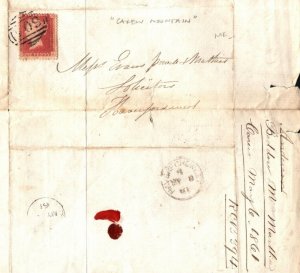 GB WALES Pembroke Cover 1861 Historic CAREW MOUNTAIN Letter LIGHTMAN Rare MS1732 