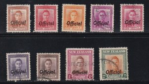 New Zealand  # O92-99, Official Overprints, Used Set, 1/2 Cat.