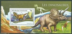 TOGO   2015 DINOSAURS SOUVENIR  SHEET  MINT NH