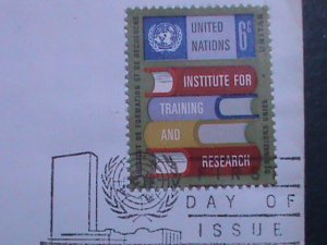 ​UNITED NATIONS-1969 UN INSTITUTE FOR TRAINING & RESEARCH-1ST DAY COVER-USED: