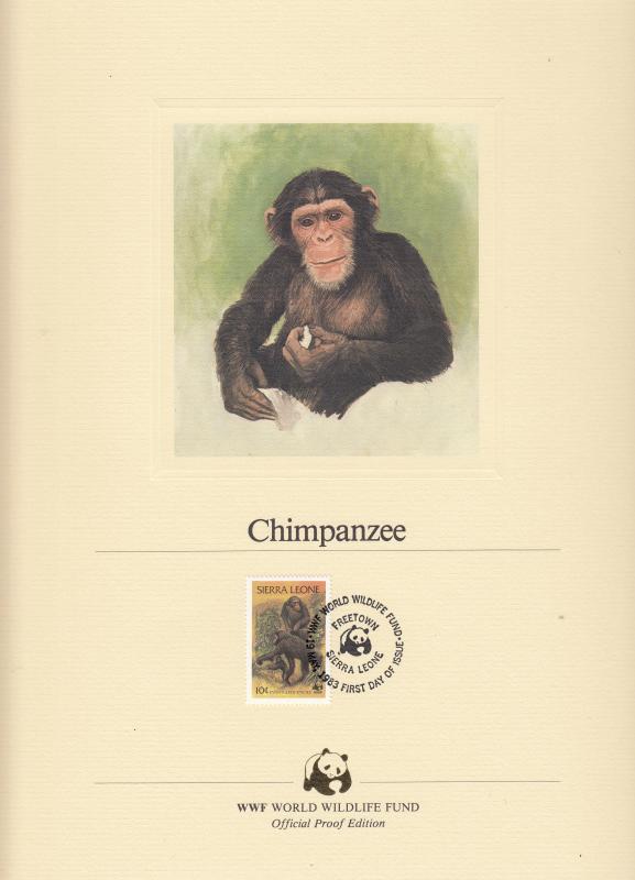 Sierra Leone - Chimpanzee, FDC stamp lot - (1591)