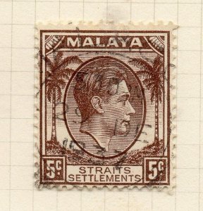 Malaya Straights Settlements 1937 Early Issue Fine Used 5c. 280828