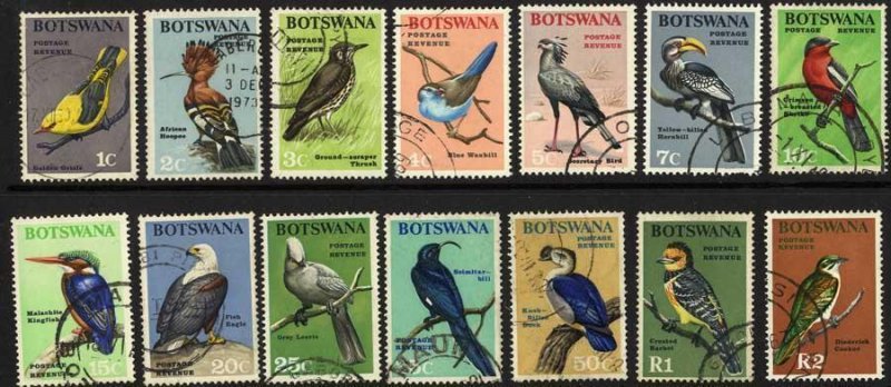 Botswana SG220/33 Set of 14 Fine Used Cat 32 pounds 