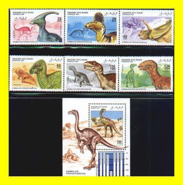 Prehistoric Animals by Sahara Occidental MNH re:1995-1