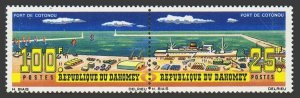 Dahomey 203-204a pair,MNH.Michel 256-257. Port Cotonou 1966.Harbor.