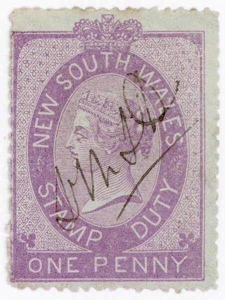 (I.B) Australia - NSW Revenue : Stamp Duty 1d (1867)