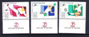 Israel 1081-83 MNH 1991 14th Hapoel Games Set of 3 w/Tabs