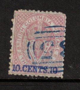 British Columbia #15 Very fine Used With #35 Numeral Cancel - Short Perf