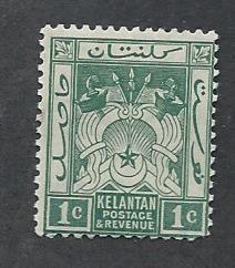MALAYA – KELANTAN SC# 1A AVF MNH 1911