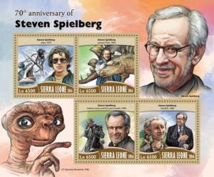 Sierra Leone - 2016 Steven Spielberg - 4 Stamp Sheet - SRL16711a