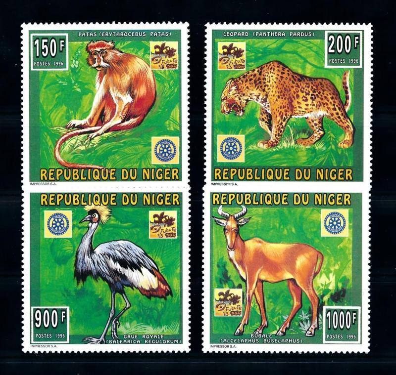 [76538] Niger 1996 World Jamboree Scouting Wild Life Leopard Rotary  MNH