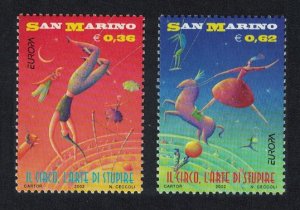 San Marino Europa Circus 2v 2002 MNH SG#1891-1892