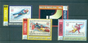 Liberia - Sc# 2396-9. 2006 Winter Olympics. MNH $8.00.