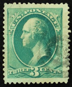 U.S. Used Stamp Scott #184 3c Washington. Jumbo. Face-Free Cancel. Choice!