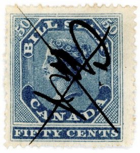 (I.B) Canada Revenue : Bill Stamp 50c (1864)