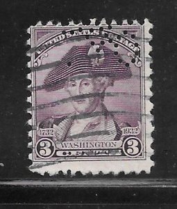 #708 Used Single Perfin